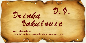 Drinka Vakulović vizit kartica